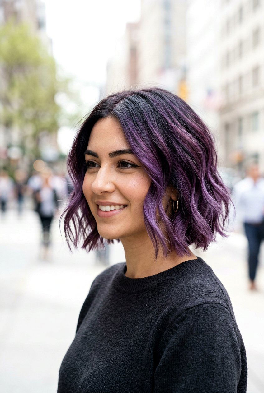 Violet balayage short hair - 20 hair color ideas for short hair - 20 hair color ideas for short hair