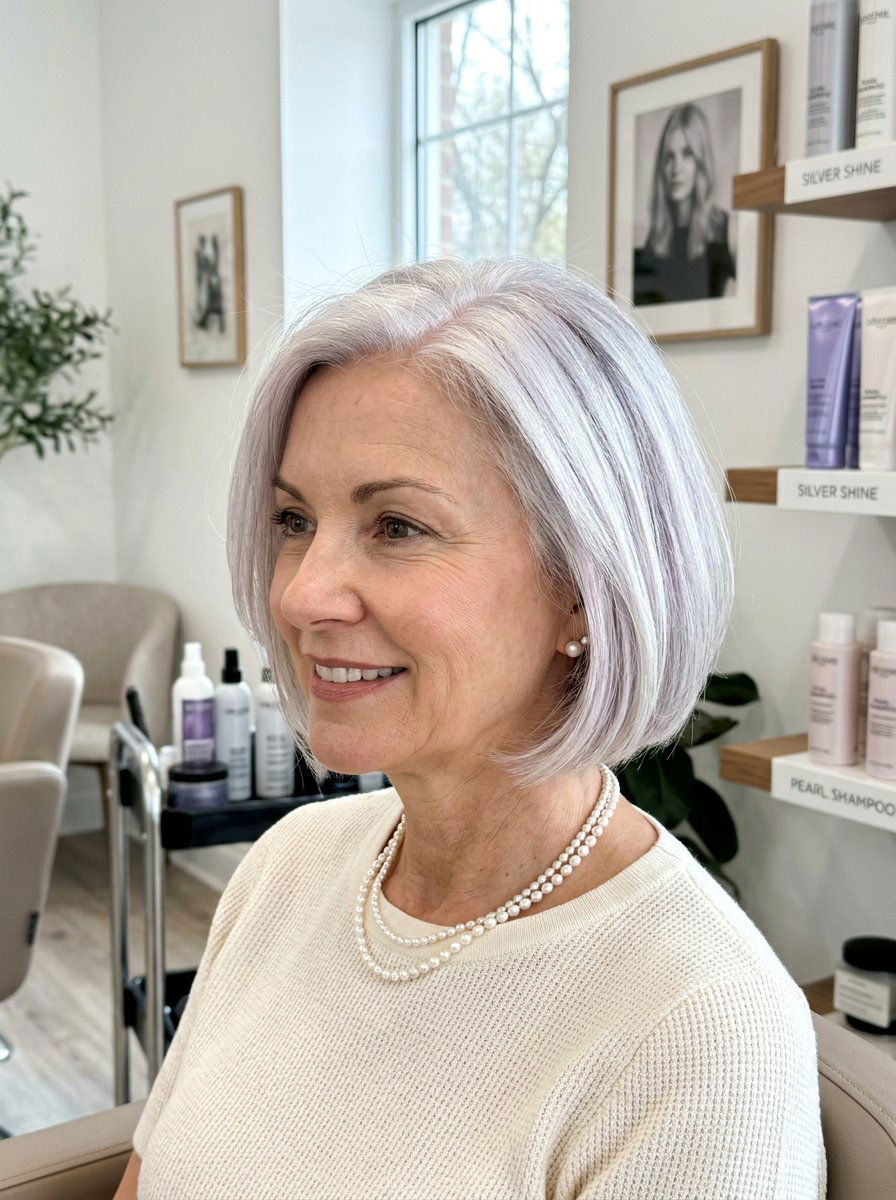Violet pearl gray highlights for yellowing hair - 20 pearl gray highlights for mature hair - 20 pearl gray highlights for mature hair