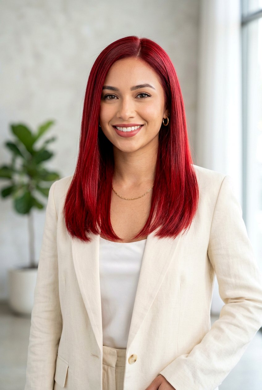 Vivid Scarlet Red Hair Color - 20 true red hair color - 20 true red hair color