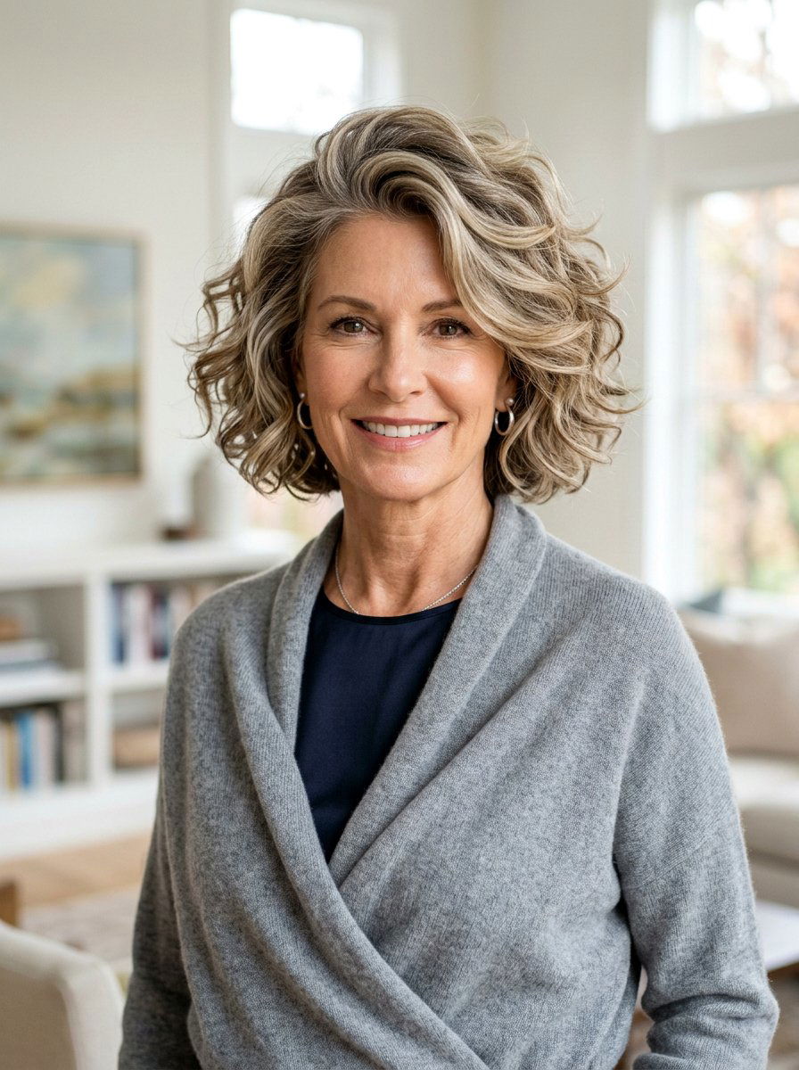 Volume Boosted Bob - 20 soft wavy bob for women over 50