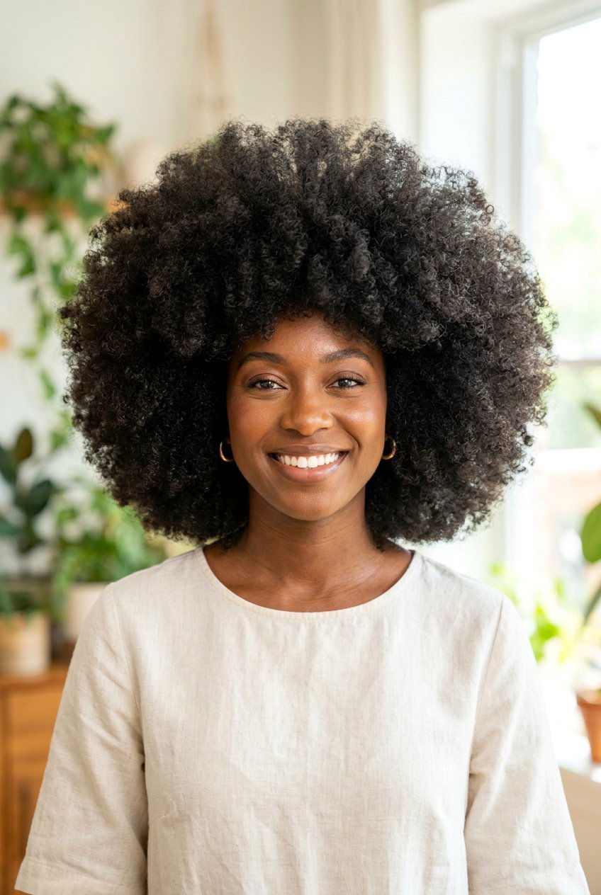 Voluminous Afro Curls - 20 wash and go hairstyles - 20 wash and go hairstyles