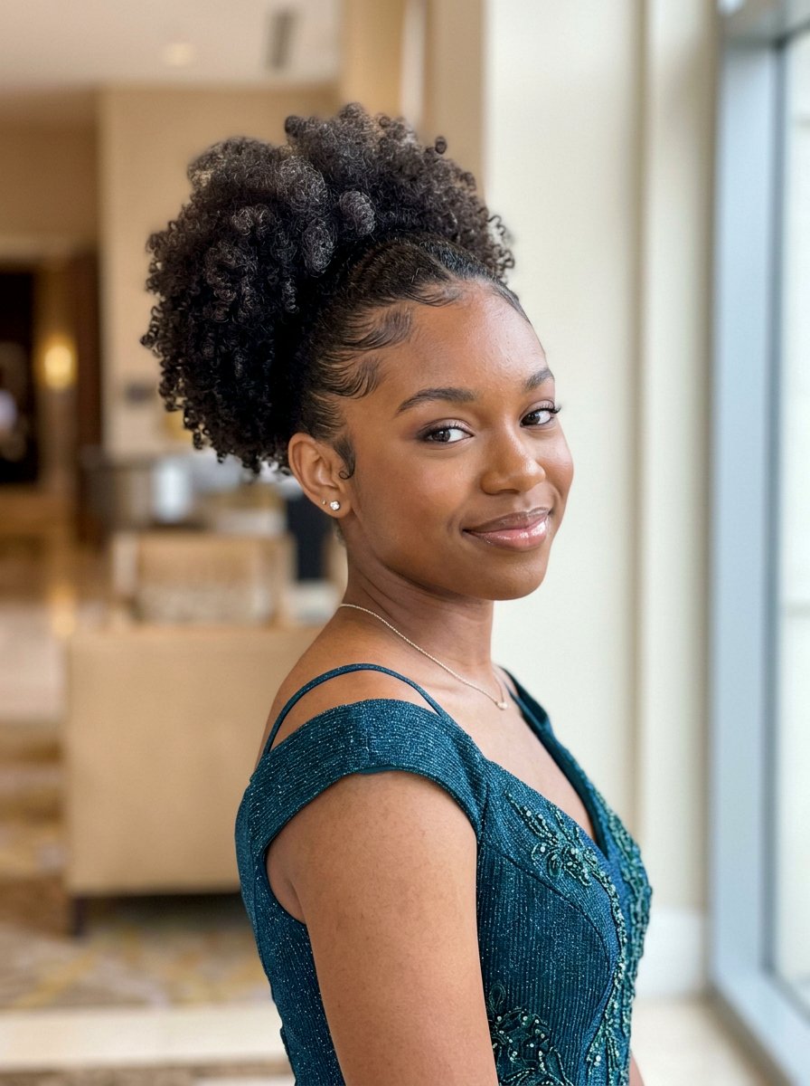 Voluminous Afro Curly Ponytail - 20 teen girls homecoming curls ponytail - 20 teen girls homecoming curls ponytail