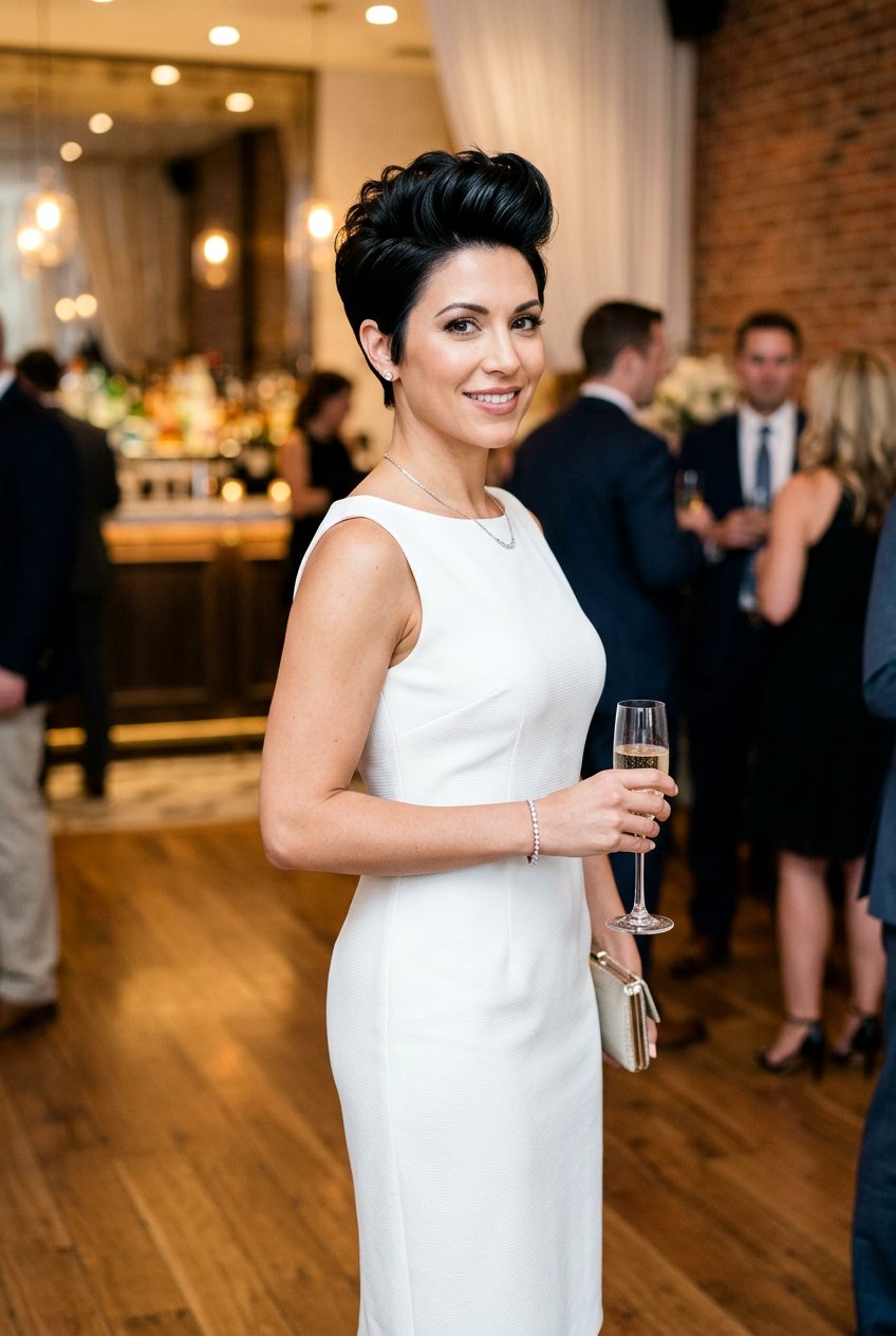 Voluminous Black Pixie With Gloss - 20 glossy black pixie haircut - 20 glossy black pixie haircut