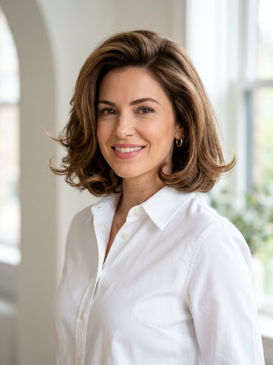 Voluminous Blowout Bob - 20 office hairstyle for fine limp hair - 20 office hairstyle for fine limp hair