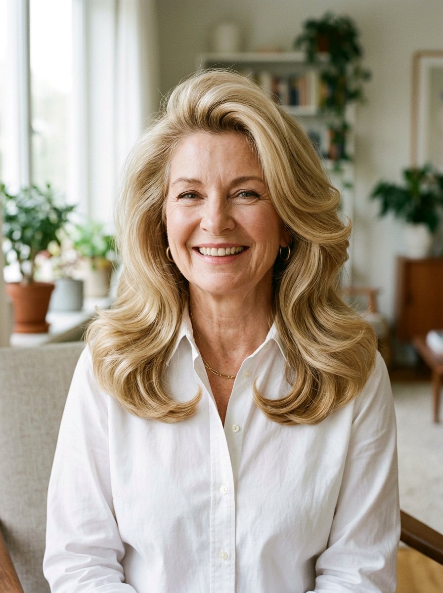 Voluminous Blowout Hair For Older Women - 20 polished office hairstyle for older women - 20 polished office hairstyle for older women