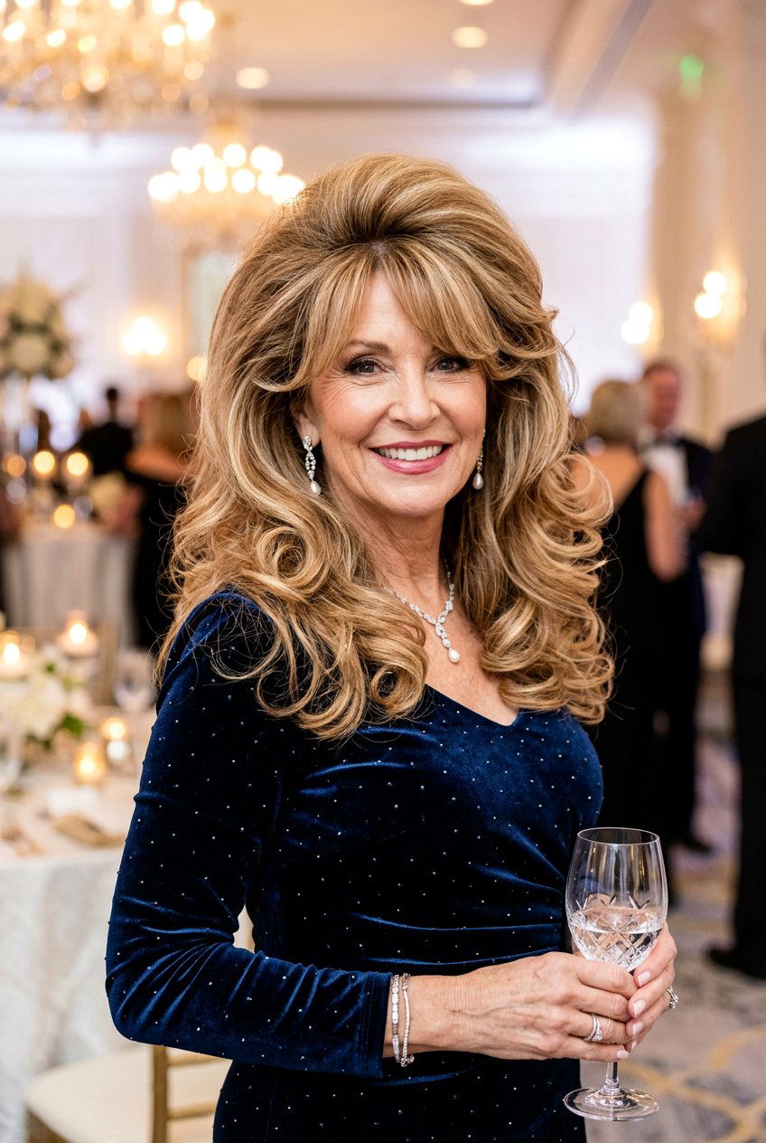 Voluminous Blowout With Curtain Bangs - 20 curtain bangs for women over 60 - 20 curtain bangs for women over 60