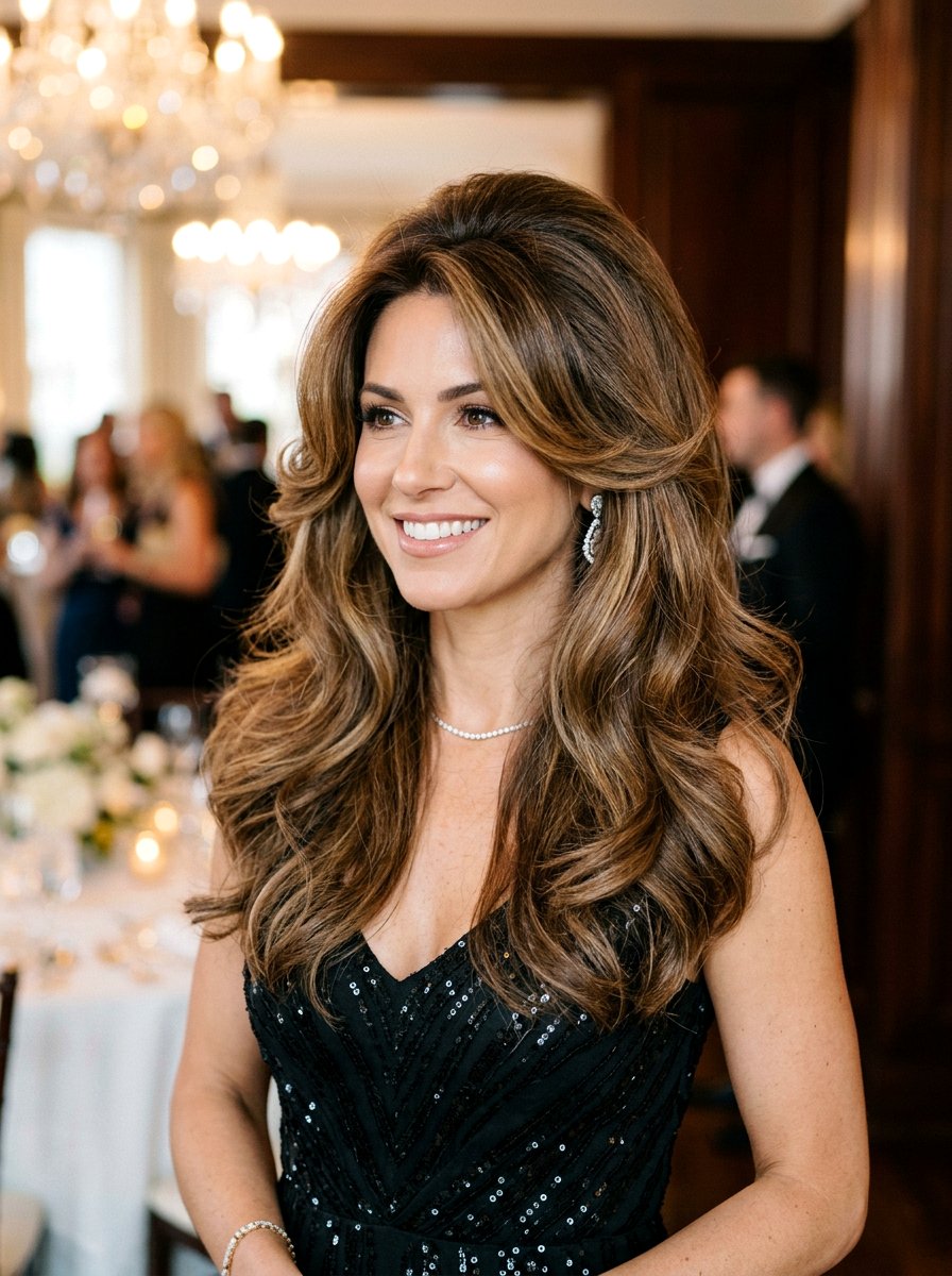 Voluminous Blowout With Face Framing - 20 hairstyle to hide thinning temples