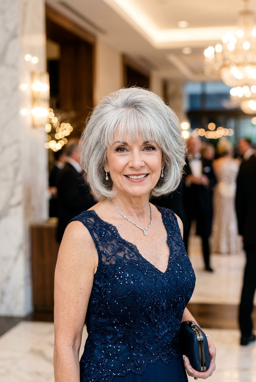 Voluminous Bob With Soft Fringe - 20 bob haircut with soft fringe for older women - 20 bob haircut with soft fringe for older women