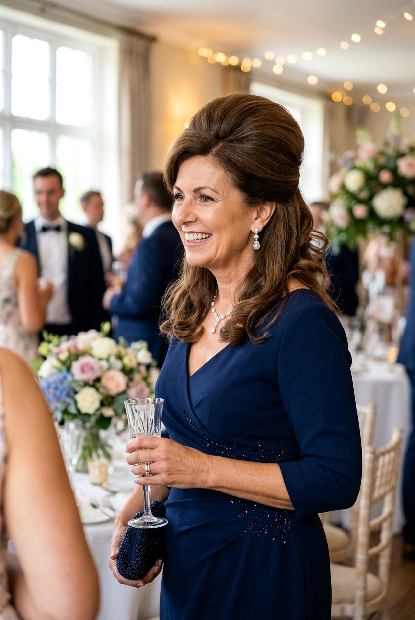 20 Elegant Half Up Hairstyle Ideas for Mother of the Bride