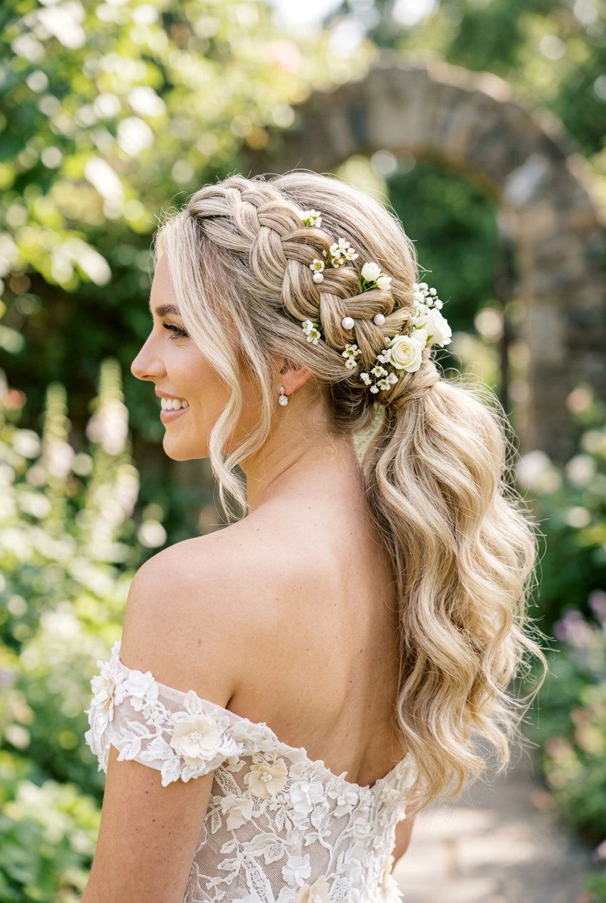Voluminous Braided Bridal Ponytail - 20 voluminous bridal ponytail - 20 voluminous bridal ponytail