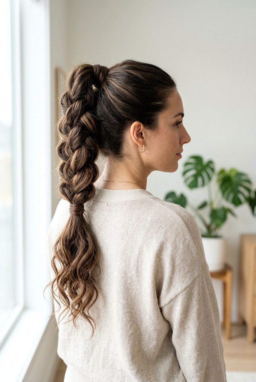 Voluminous Braided Ponytail - 20 voluminous ponytail hairstyle - 20 voluminous ponytail hairstyle