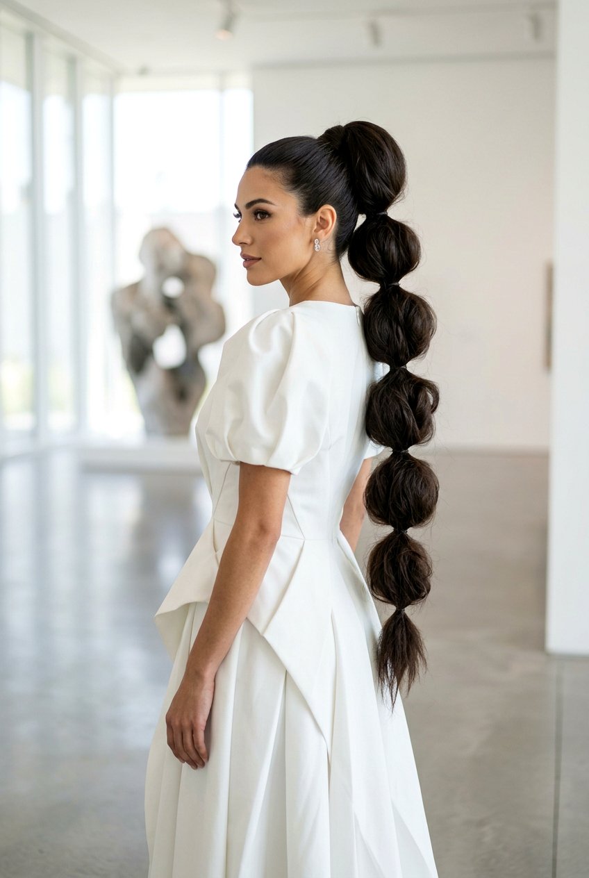 Voluminous Bubble Ponytail - 20 bubble ponytail for wedding guest - 20 bubble ponytail for wedding guest