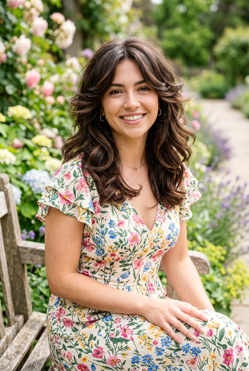 Voluminous Butterfly Cut - 20 shoulder length haircut for moms - 20 shoulder length haircut for moms