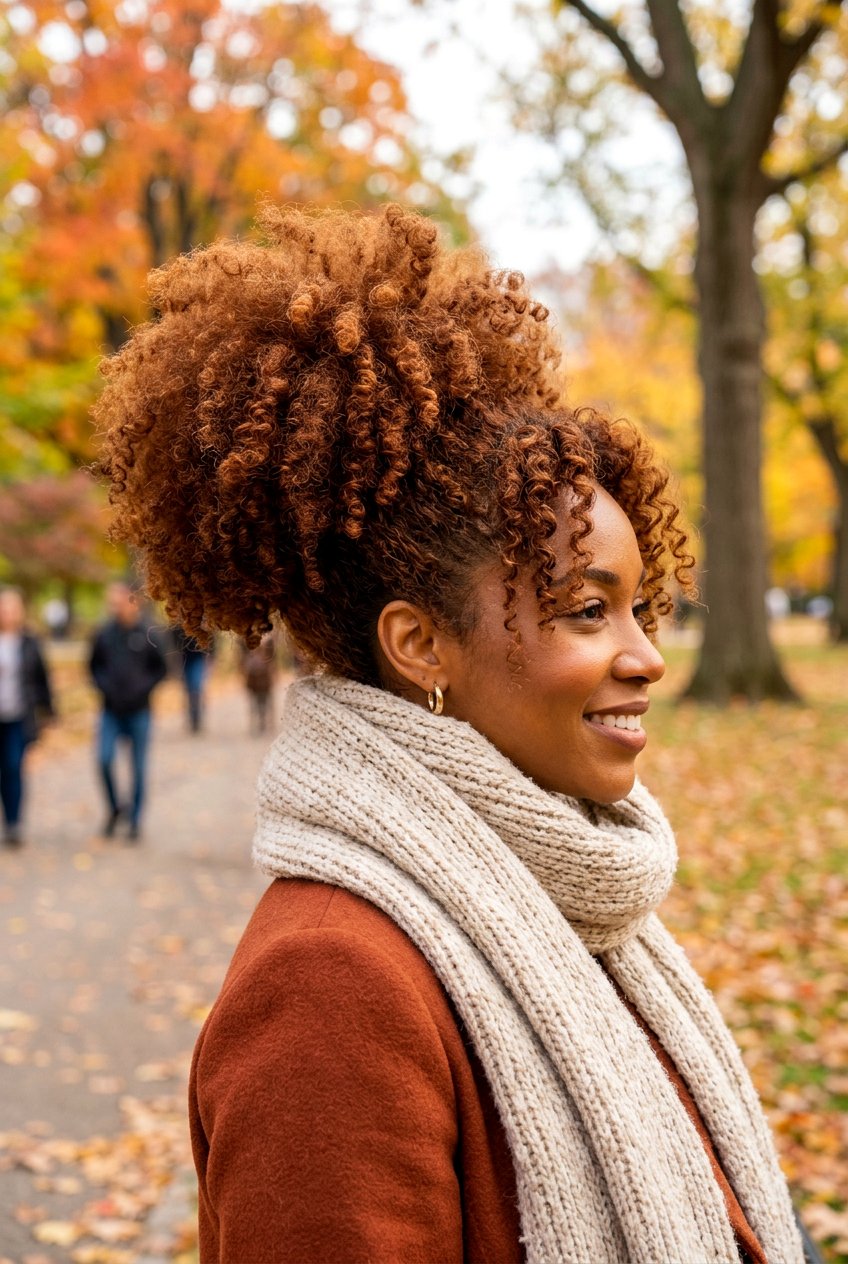 Voluminous Cinnamon Puff Ponytail - 20 natural puff ponytail hairstyle - 20 natural puff ponytail hairstyle