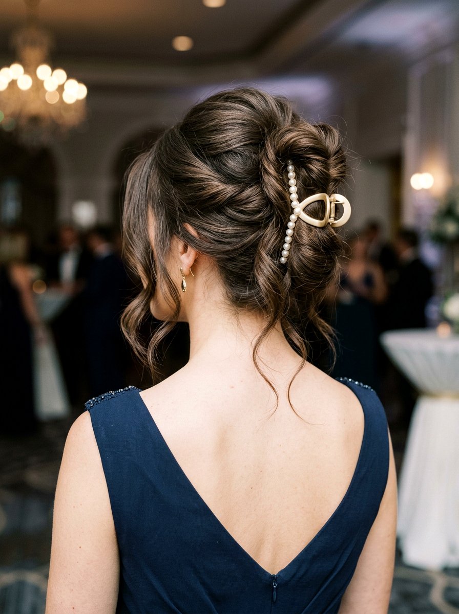 Voluminous Claw Clip Updo - 20 claw clip updo for thick long hair - 20 claw clip updo for thick long hair