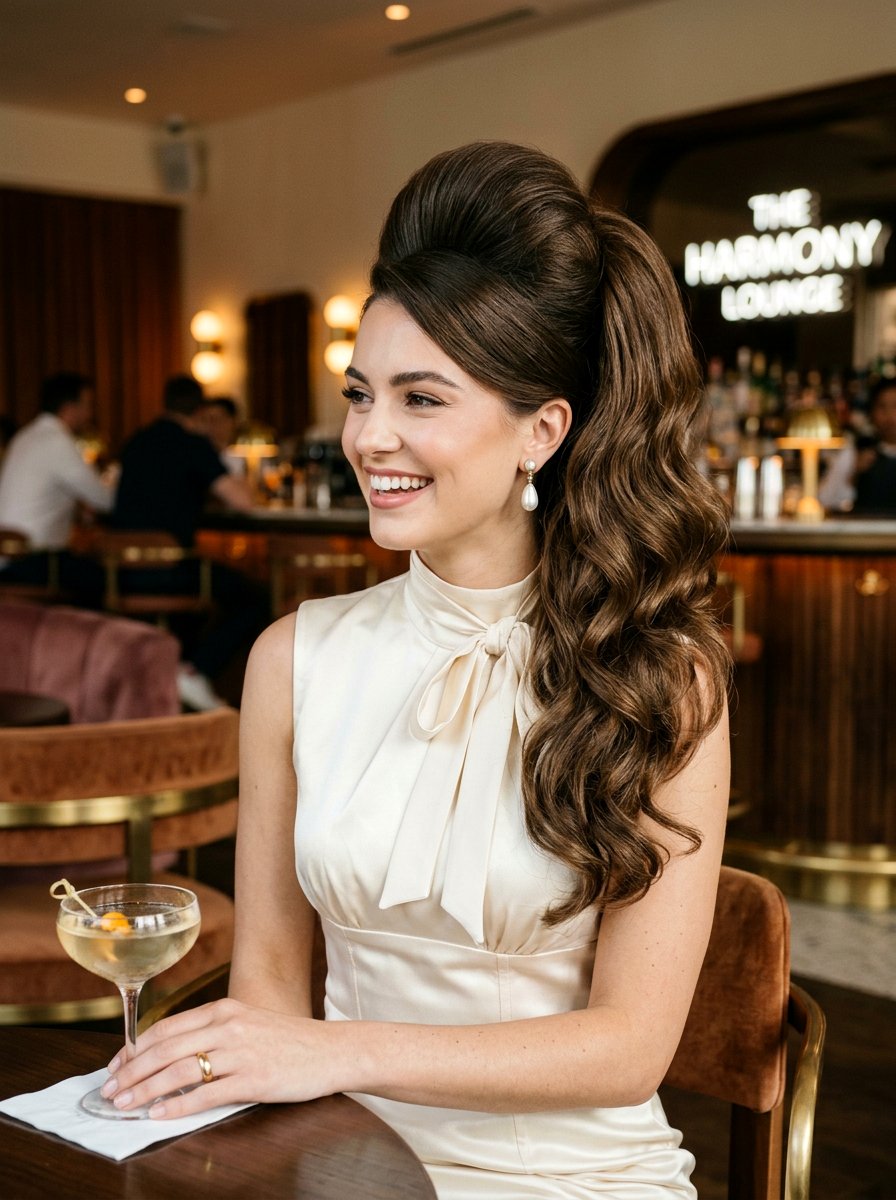 Voluminous Crown Cocktail Ponytail With Soft Waves - 20 cocktail ponytail with soft waves - 20 cocktail ponytail with soft waves