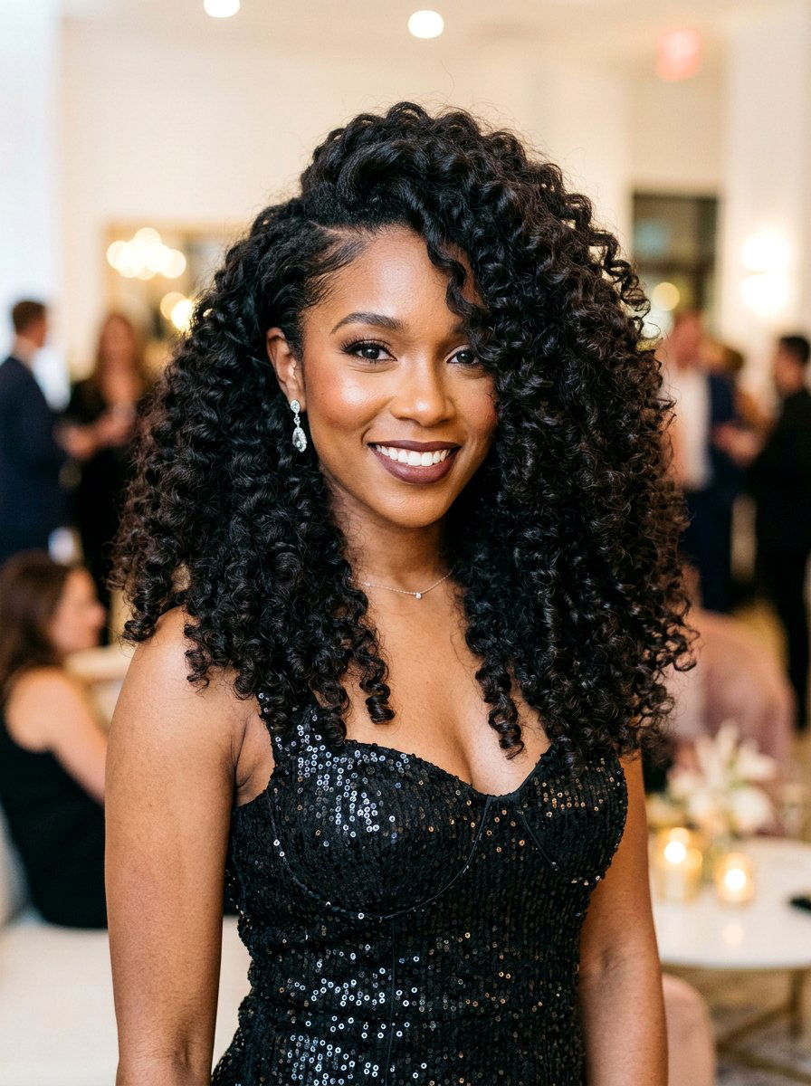 Voluminous Curls With Deep Side Part - 20 soft glam hairstyle for shoulder length hair - 20 soft glam hairstyle for shoulder length hair