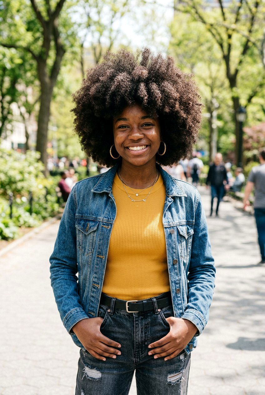 Voluminous Curly Afro - 20 birthday hairstyle for teenage girls - 20 birthday hairstyle for teenage girls