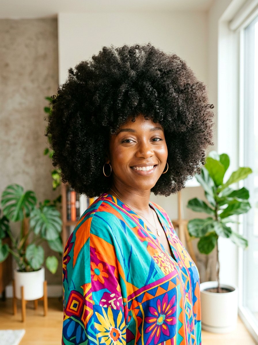 Voluminous Curly Afro - 20 glamorous birthday hairstyle ideas - 20 glamorous birthday hairstyle ideas