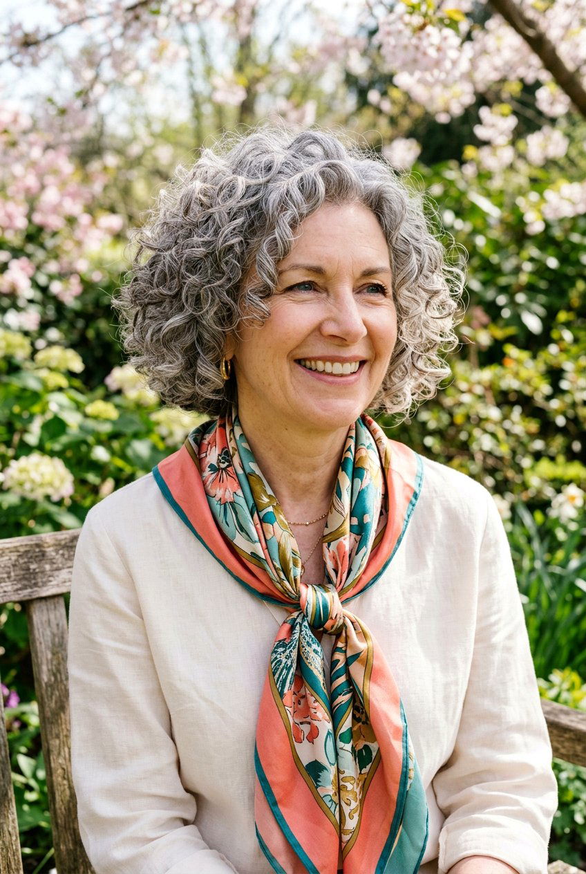 Voluminous Curly Bob - 20 bouncy hairstyle for mature women - 20 bouncy hairstyle for mature women