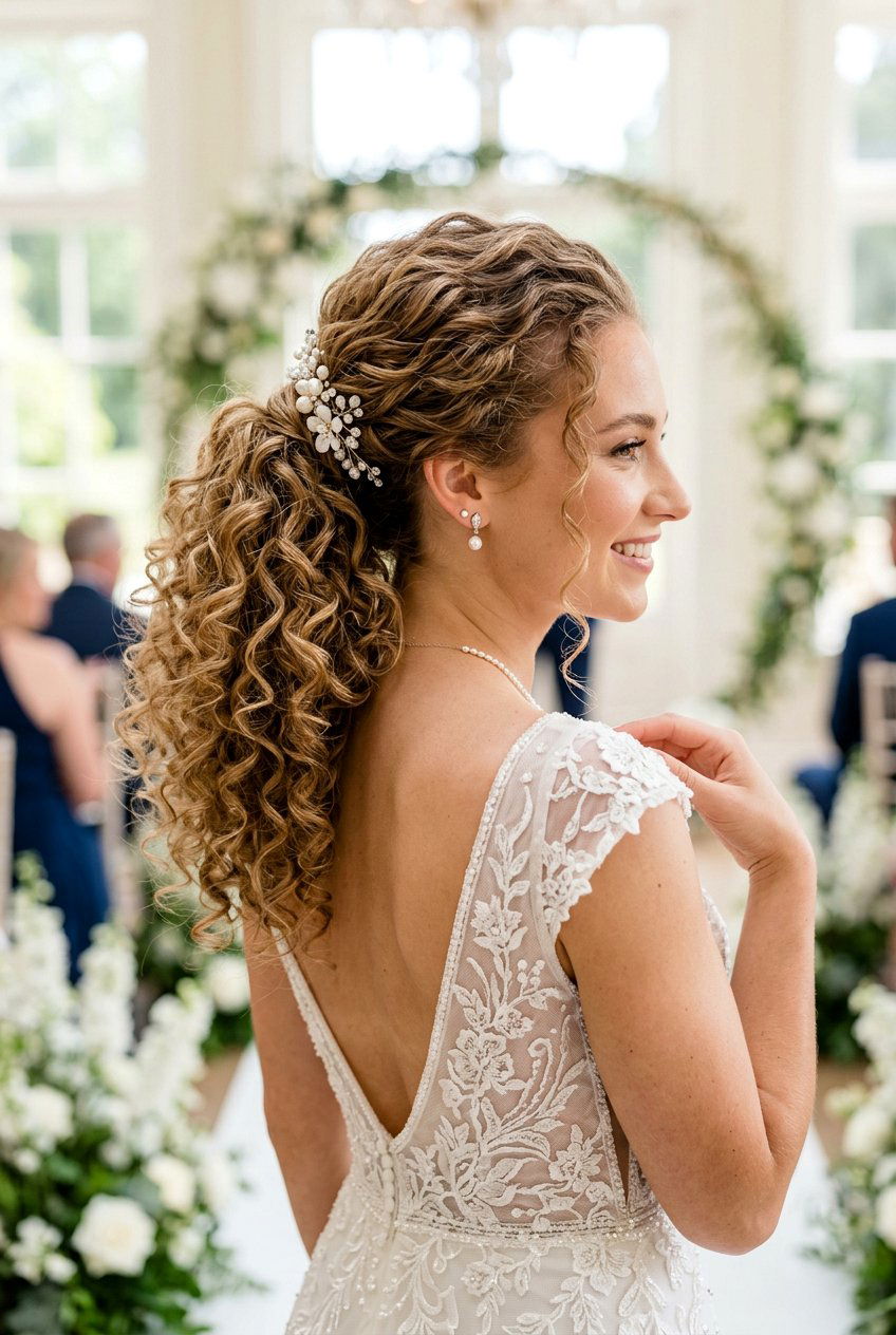 Voluminous Curly Bridal Ponytail - 20 voluminous bridal ponytail - 20 voluminous bridal ponytail