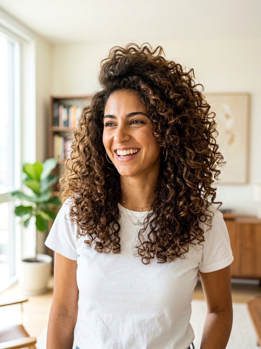 20 Beautiful Curly Butterfly Haircut Options for Medium Curls