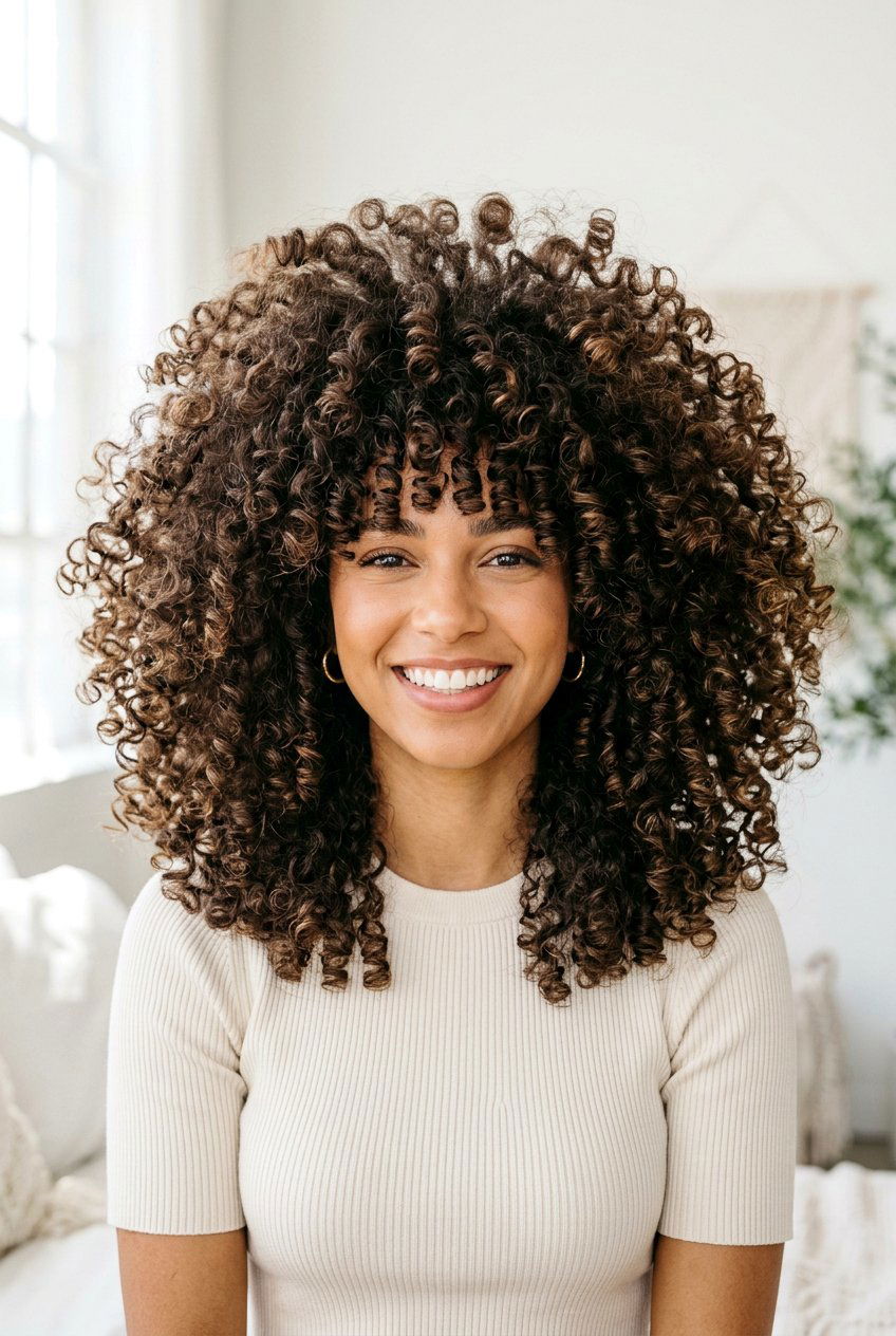 Voluminous Curly Hair With Bangs - 20 curly hair with bangs - 20 curly hair with bangs