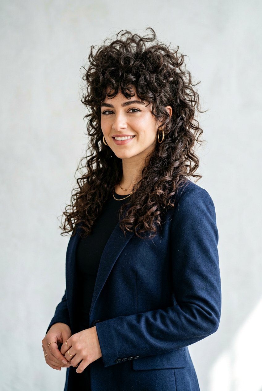 Voluminous Curly Mullet - 20 curly mullet for women - 20 curly mullet for women