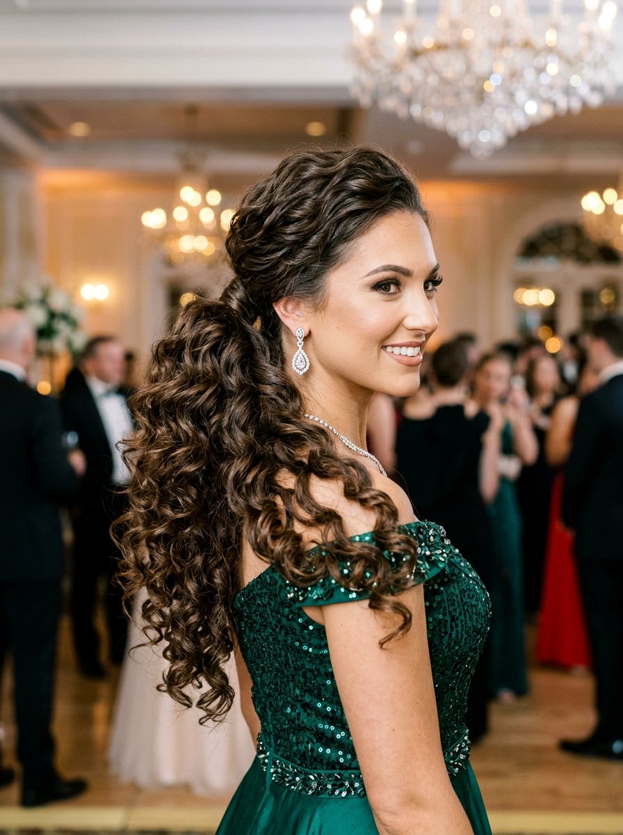 Voluminous Curly Pageant Ponytail - 20 pageant ponytail hairstyles - 20 pageant ponytail hairstyles