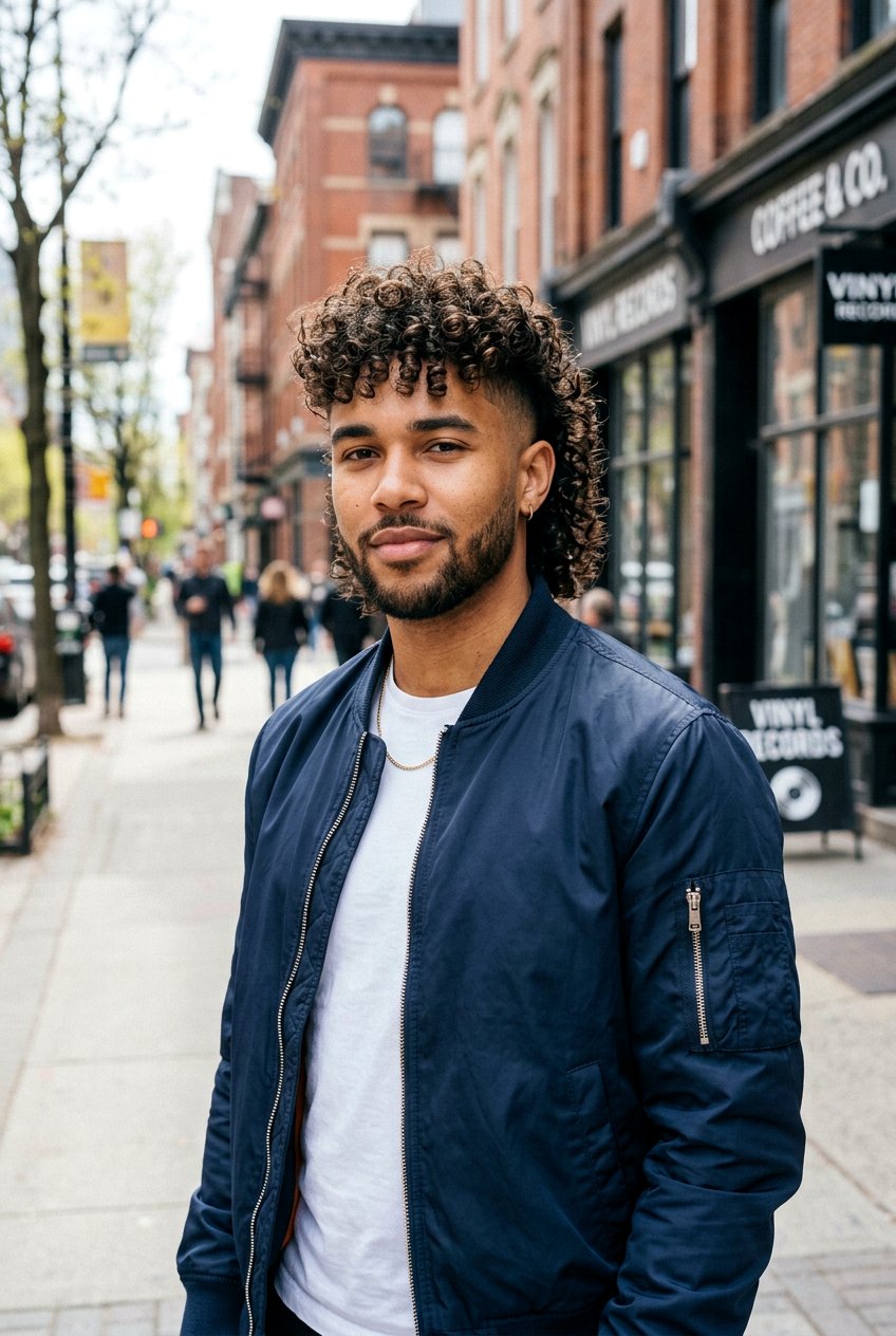 Voluminous Curly Taper Mullet - 20 taper mullet for curly hair men - 20 taper mullet for curly hair men