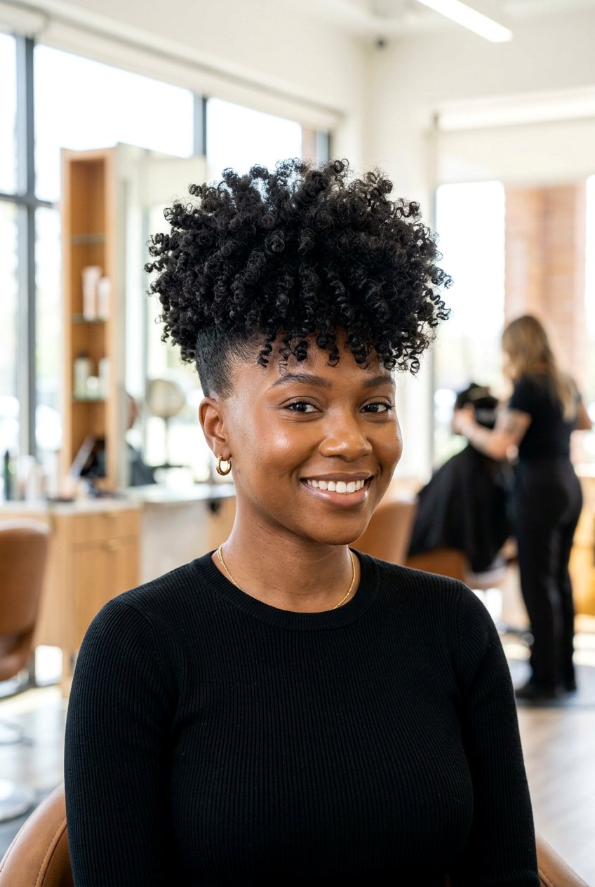 Voluminous Curly Tapered Top - 20 black women curly tapered cut ideas - 20 black women curly tapered cut ideas