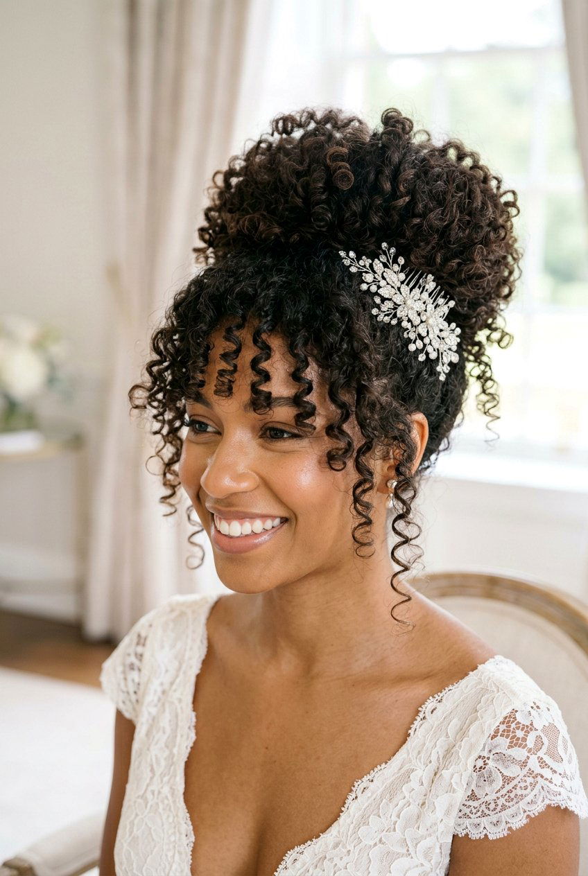Voluminous Curly Updo - 20 engagement party hairstyles - 20 engagement party hairstyles