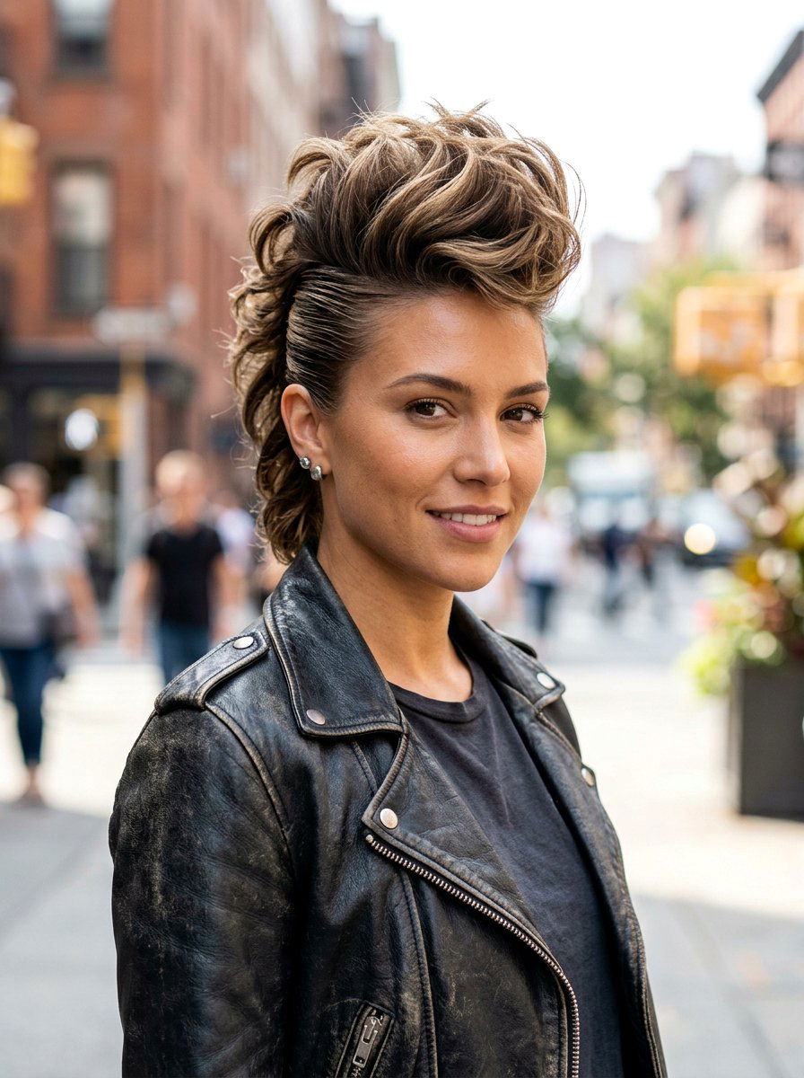 Voluminous Faux Hawk - 20 hairstyle to blend short regrowth - 20 hairstyle to blend short regrowth