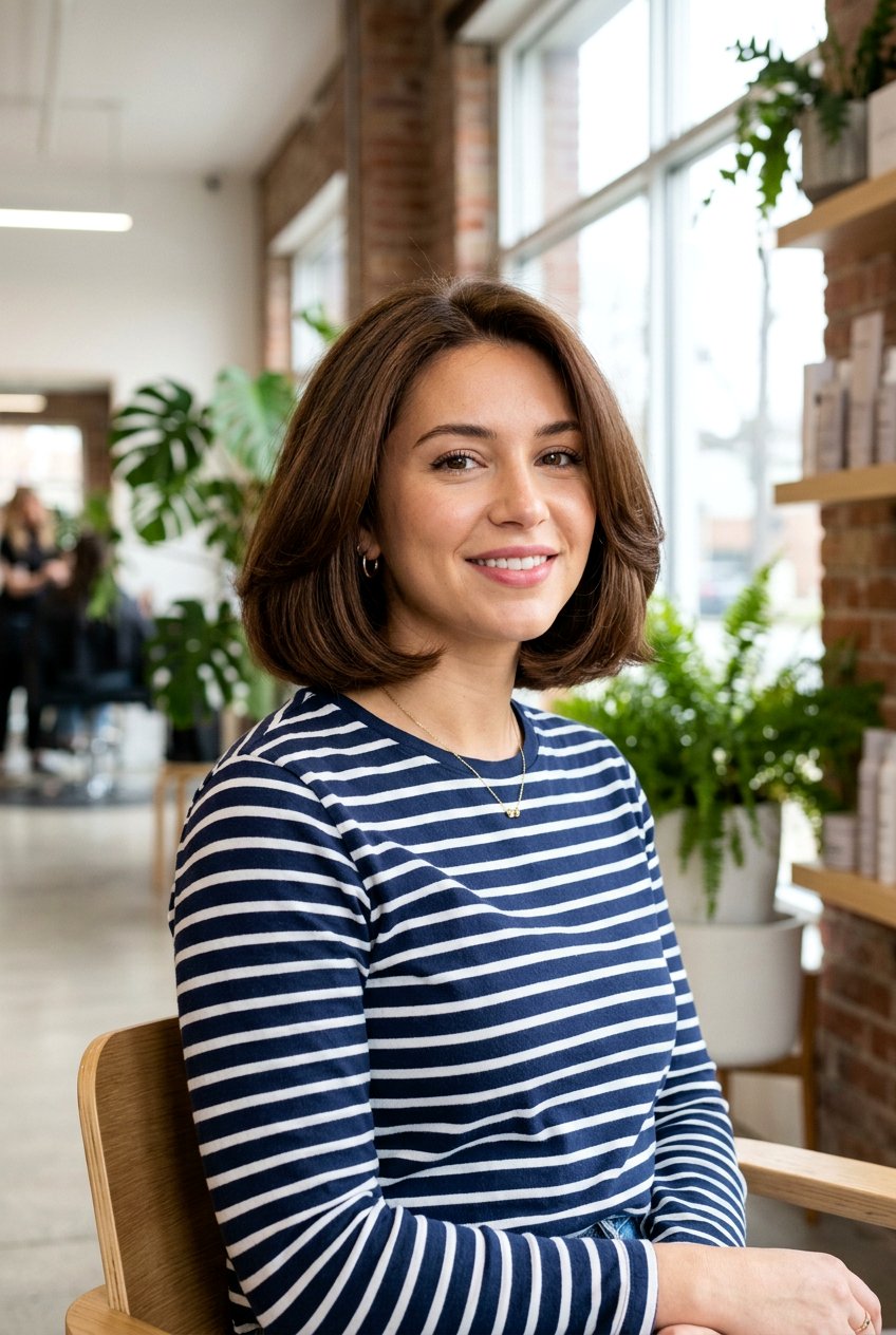 Voluminous French Bob - 20 bouncy hairstyle for shoulder length hair - 20 bouncy hairstyle for shoulder length hair