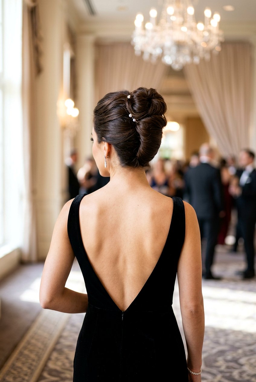 Voluminous French Twist Chignon - 20 elegant low chignon for wedding guest - 20 elegant low chignon for wedding guest