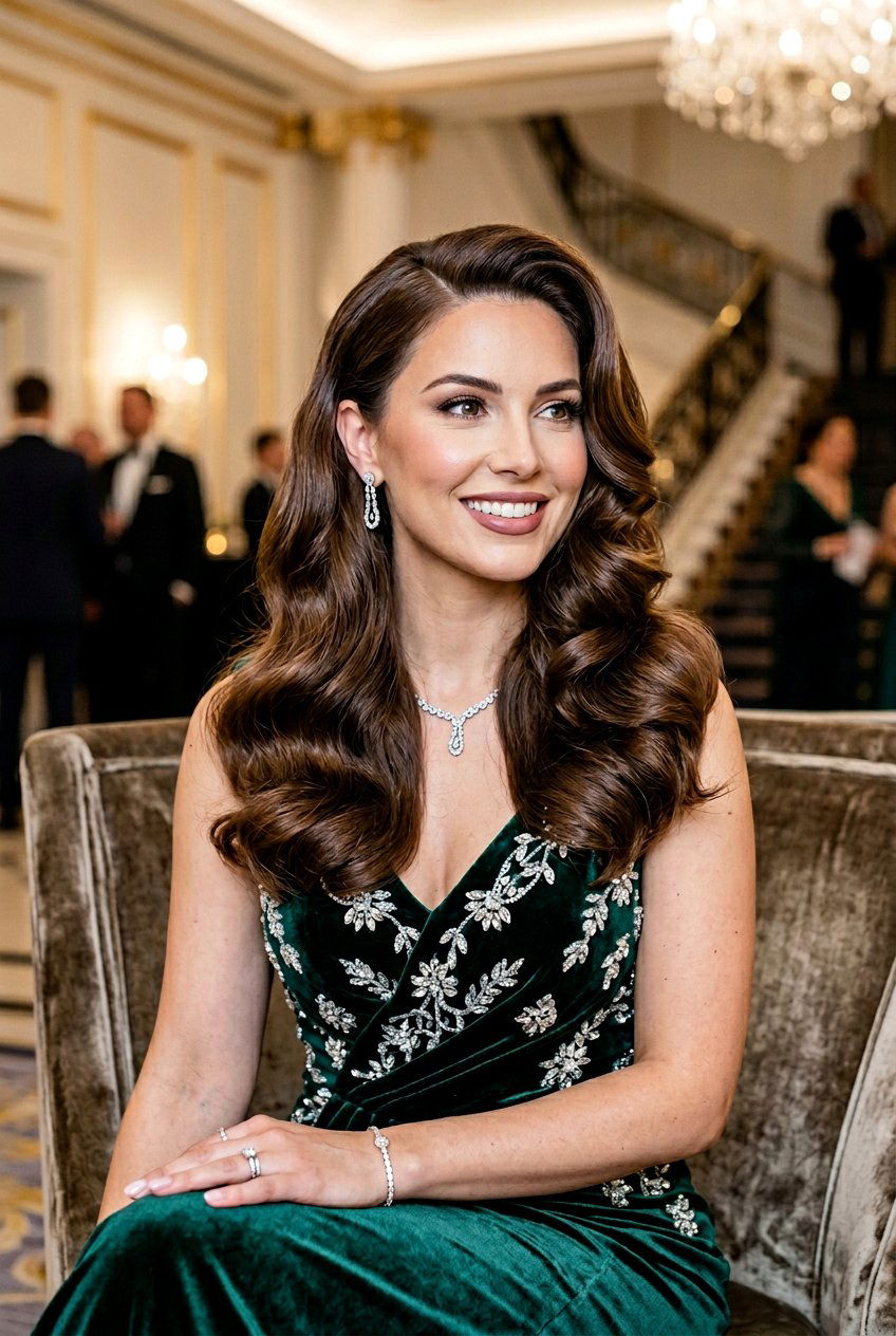 Voluminous Hollywood Waves - 20 prom hairstyle for shoulder length fine hair - 20 prom hairstyle for shoulder length fine hair