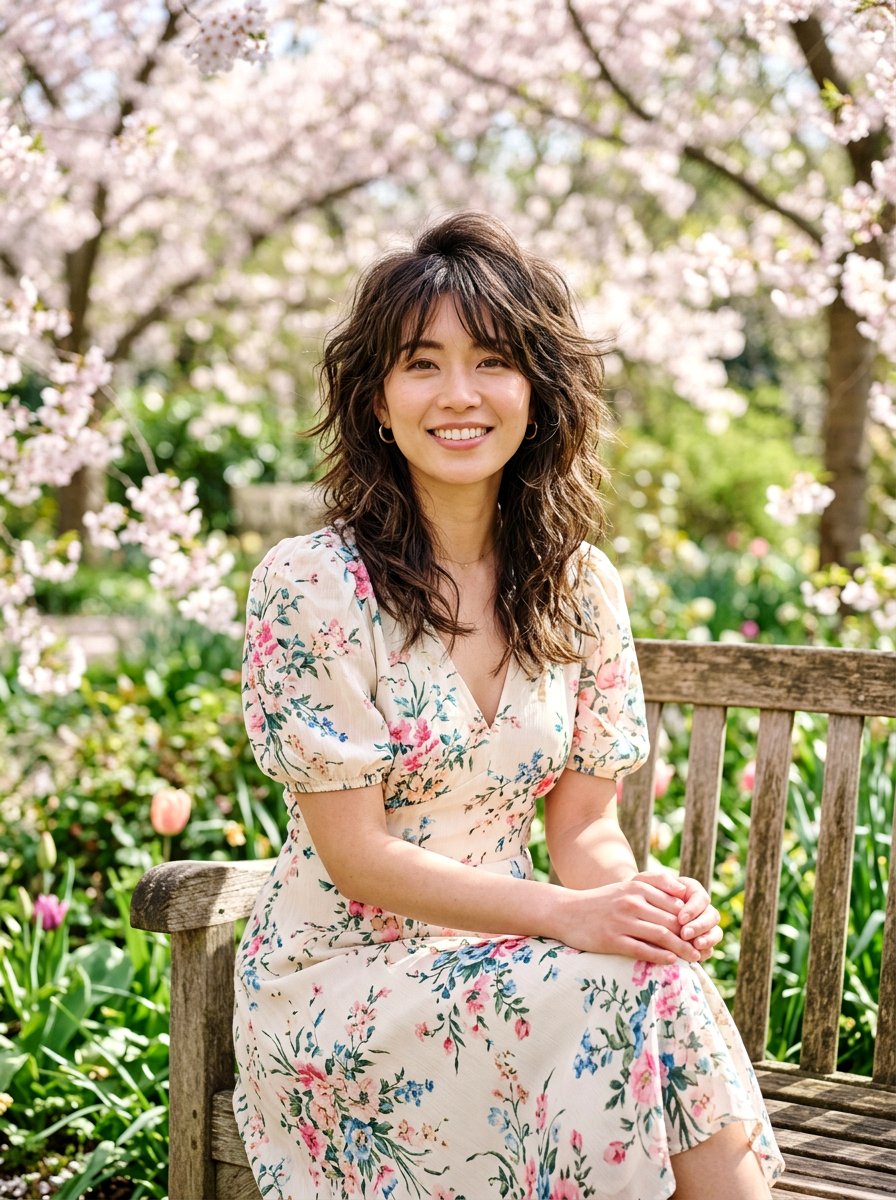 Voluminous Layered Wolf Cut With Soft Bangs - 20 layered wolf cut with soft bangs - 20 layered wolf cut with soft bangs