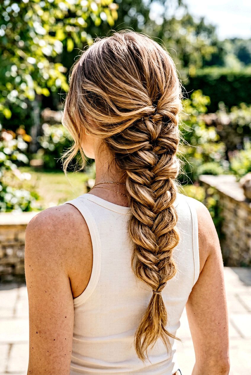 Voluminous Loose Fishtail Braid - 20 beach hairstyle with loose fishtail braid - 20 beach hairstyle with loose fishtail braid