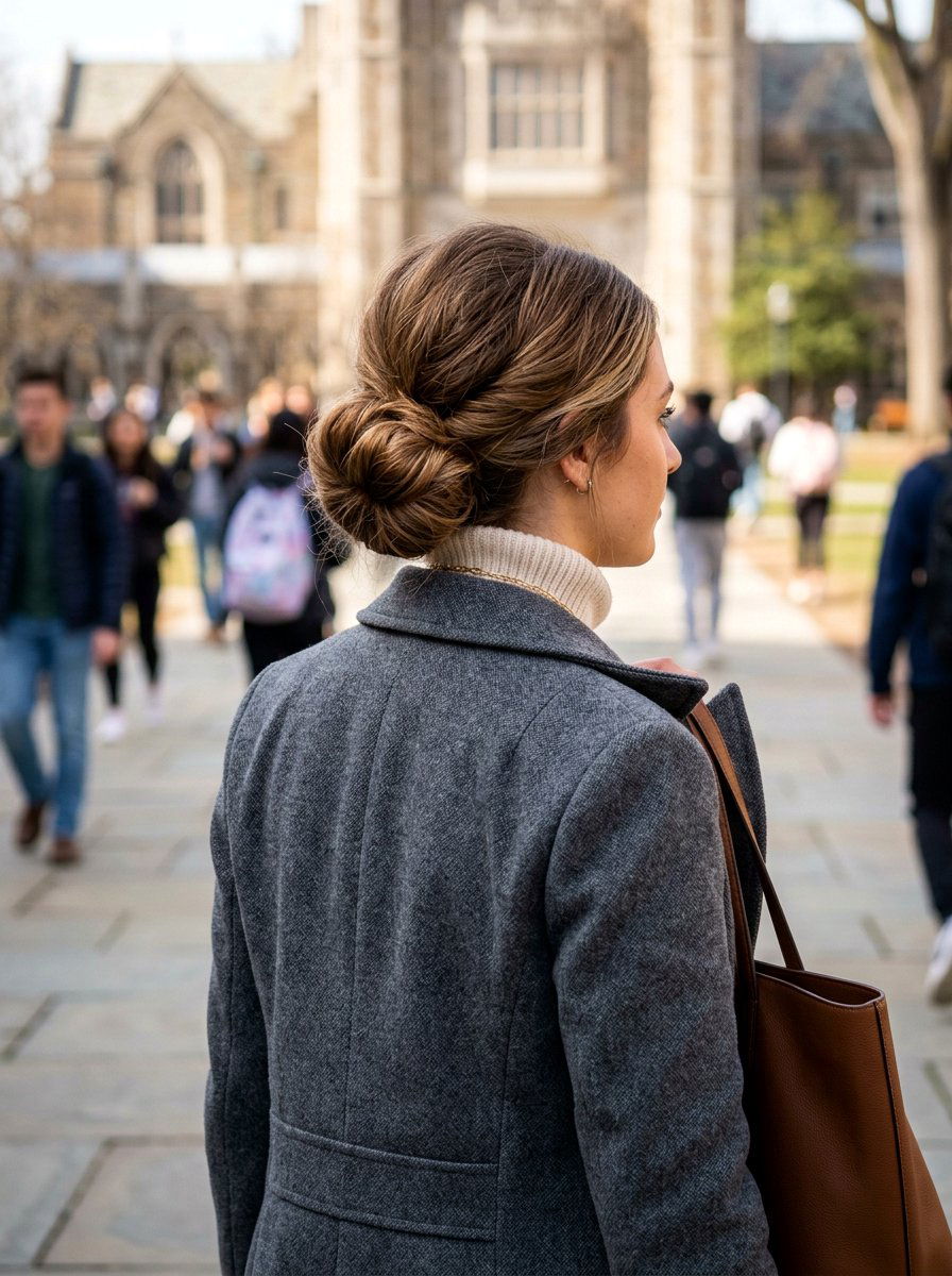 Voluminous Low Bun For College - 20 college girls low bun for class - 20 college girls low bun for class