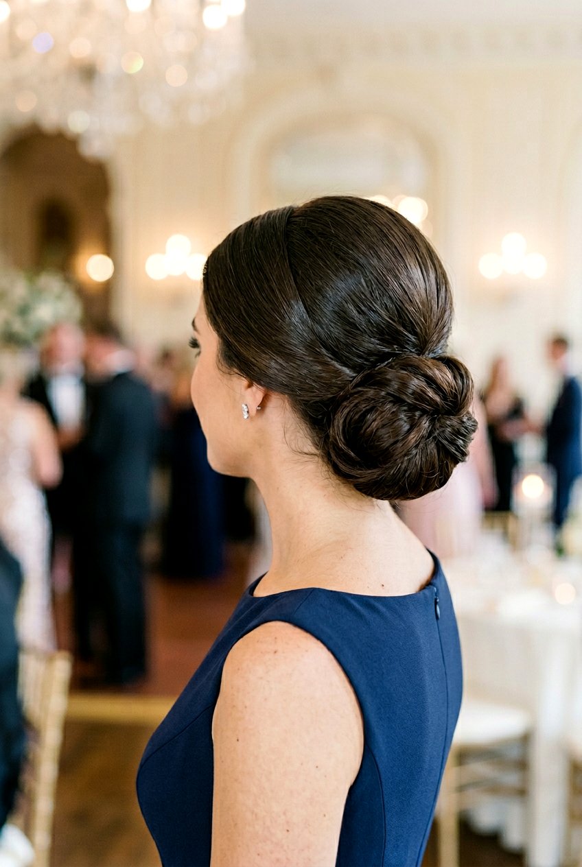 Voluminous Low Bun Middle Part - 20 clean girl low bun with center part - 20 clean girl low bun with center part