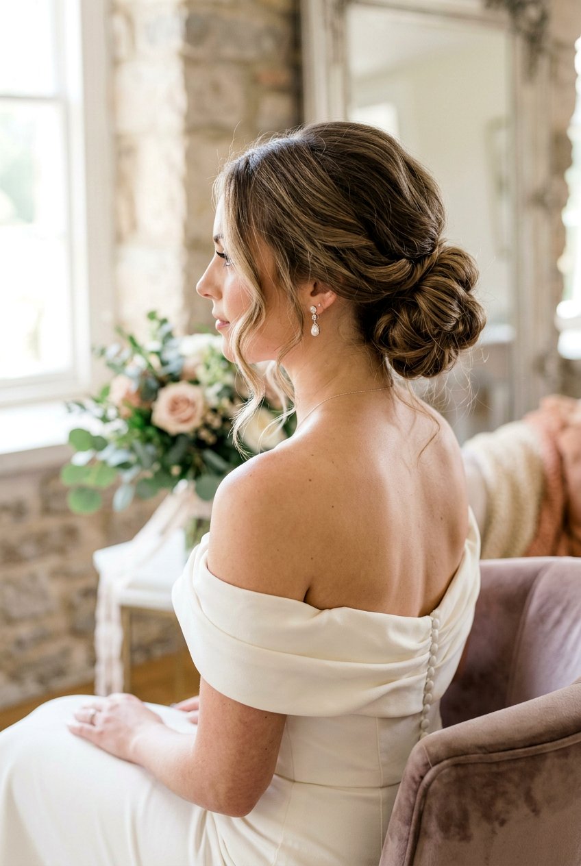Voluminous Low Bun with Face Framing Pieces - 20 mother of the bride hairstyles - 20 mother of the bride hairstyles