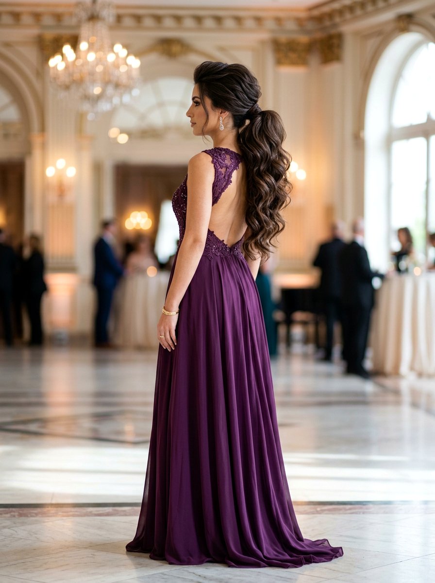 Voluminous Low Ponytail With Cascading Waves - 20 wedding guest low ponytail with waves - 20 wedding guest low ponytail with waves