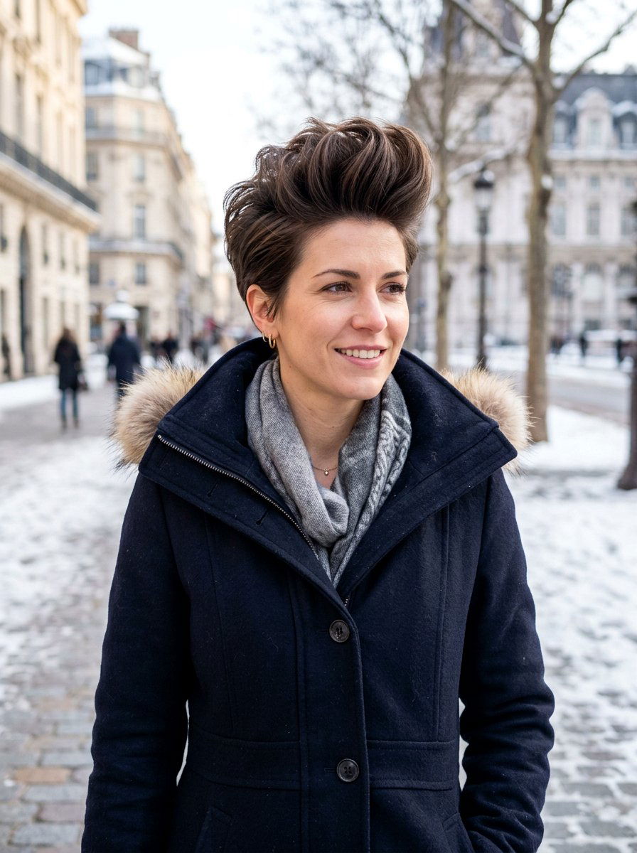 Voluminous Pixie - 20 easy pixie styling ideas for women - 20 easy pixie styling ideas for women