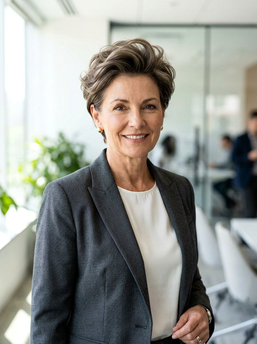 Voluminous Pixie Cut - 20 interview hairstyle for mature women - 20 interview hairstyle for mature women