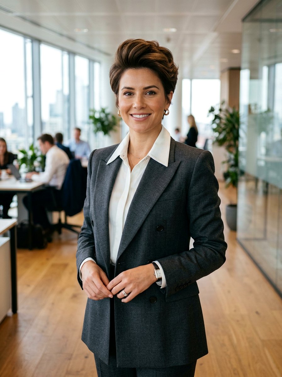 Voluminous Pixie Cut - 20 polished pixie haircut for office women - 20 polished pixie haircut for office women