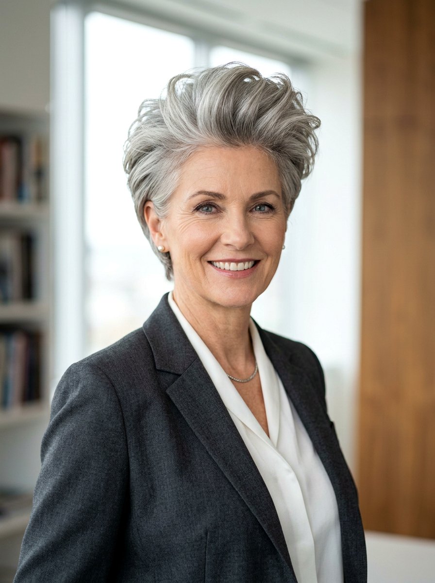 Voluminous Pixie Cut Crown - 20 soft cropped pixie for mature women - 20 soft cropped pixie for mature women