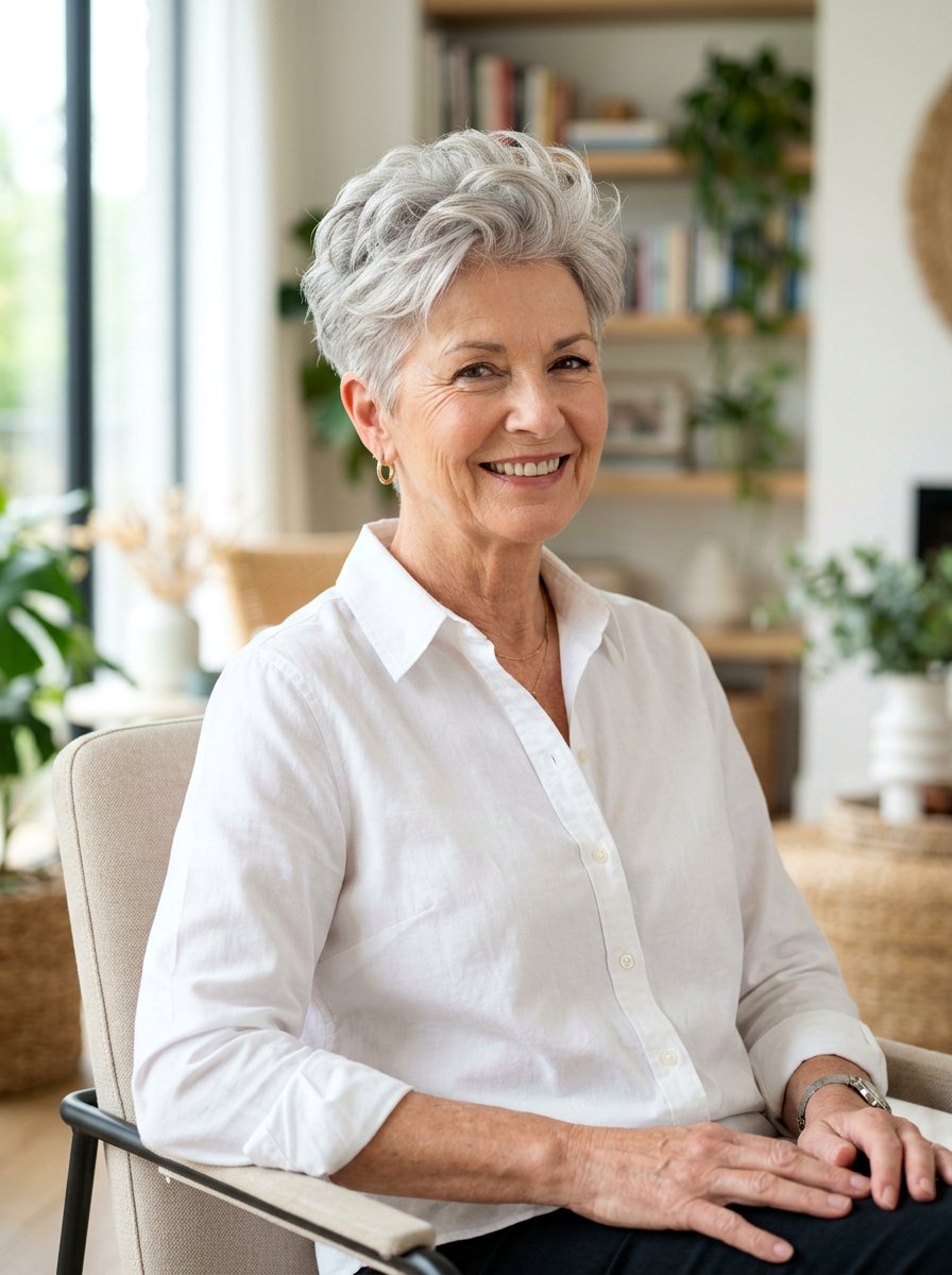 Voluminous Pixie Cut For Older Women - 20 polished office hairstyle for older women - 20 polished office hairstyle for older women