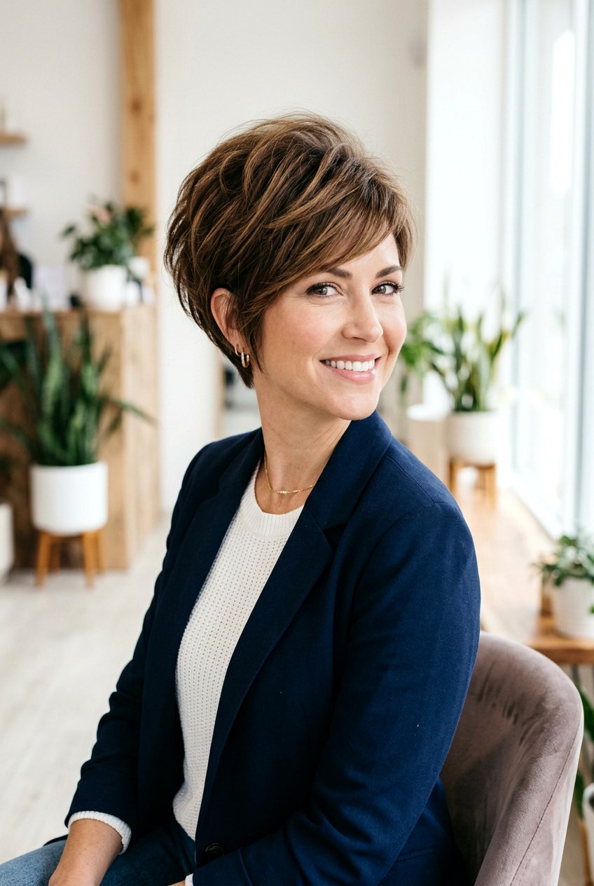 Voluminous Pixie With Stacked Back - 20 pixie with stacked back - 20 pixie with stacked back