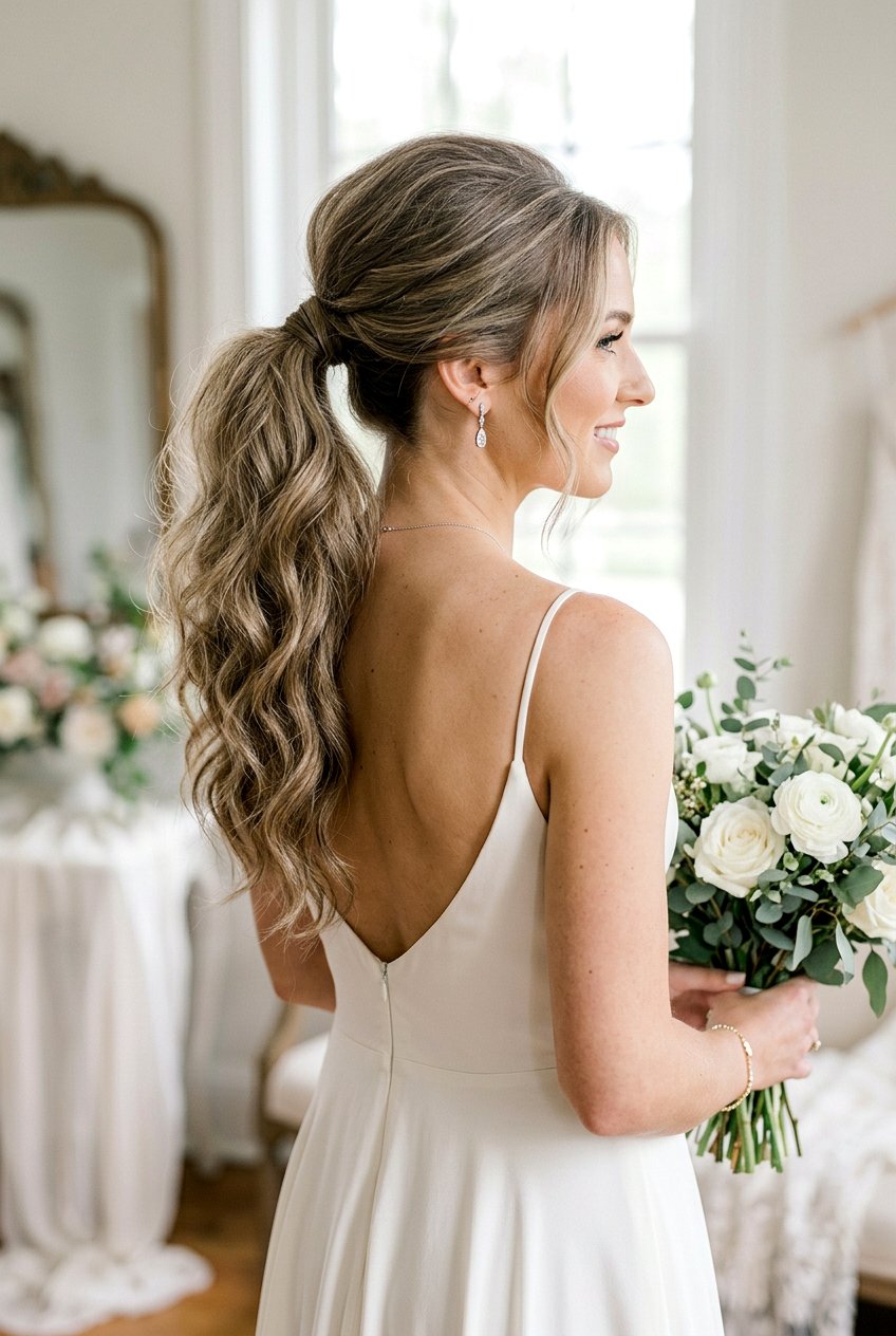 Voluminous Ponytail Bridal Hairstyle For Thin Hair - 20 voluminous bridal ponytail - 20 voluminous bridal ponytail