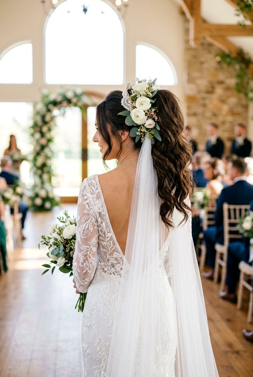 Voluminous Ponytail Bridal Hairstyle - 20 bridal hairstyle for veil and flowers - 20 bridal hairstyle for veil and flowers